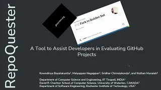 RepoQuester: A Tool Towards Evaluating GitHub Projects